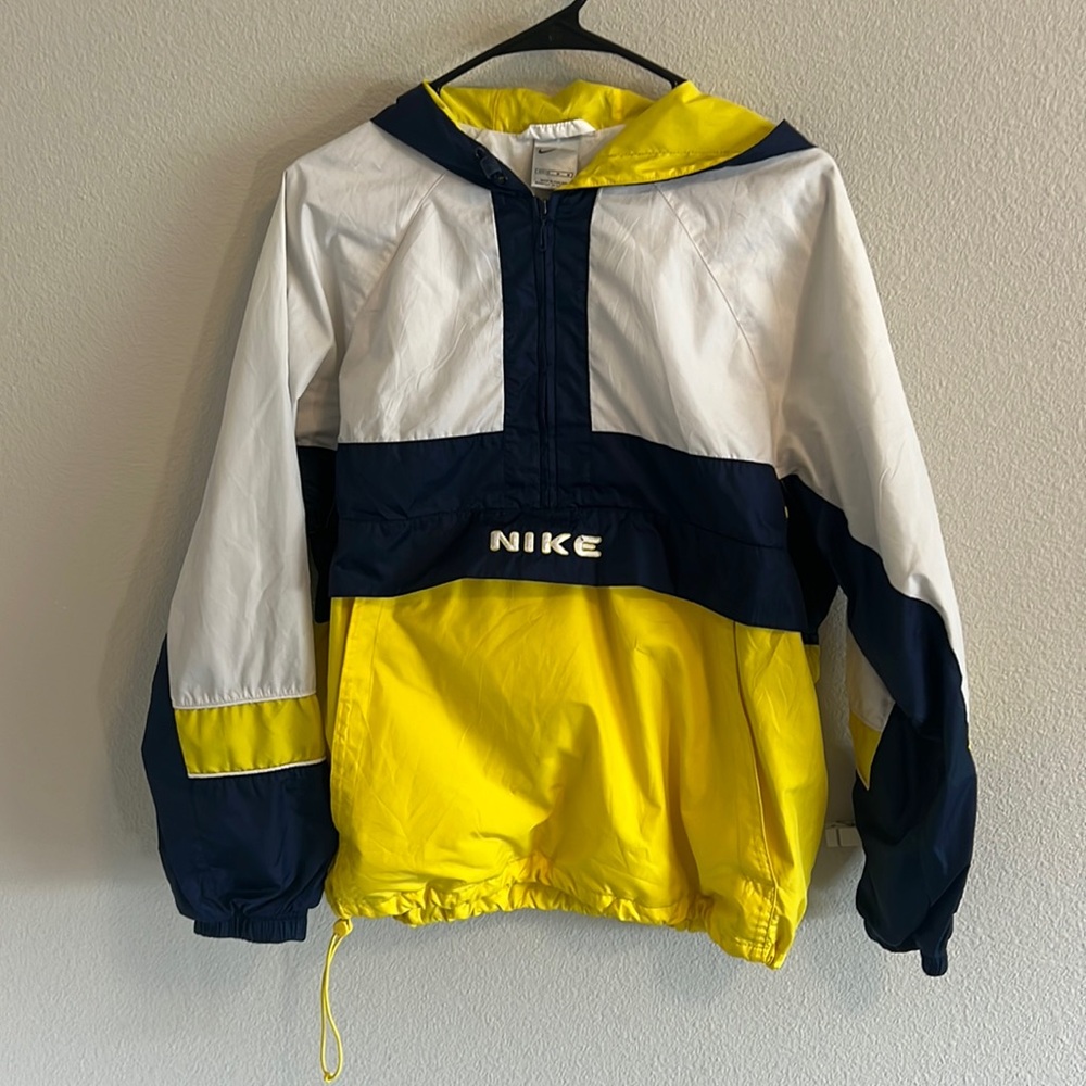 Yellow and blue medium Nike windbreaker